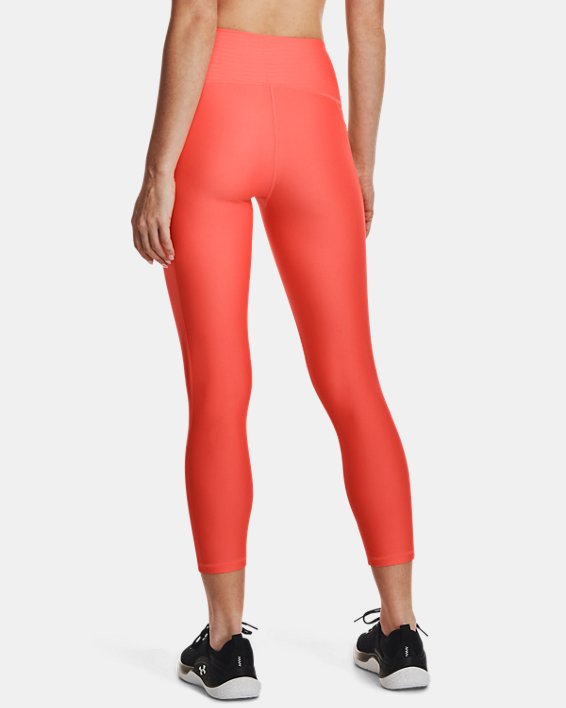 Women's HeatGear® No-Slip Waistband Ankle Leggings, Orange, pdpMainDesktop image number 1
